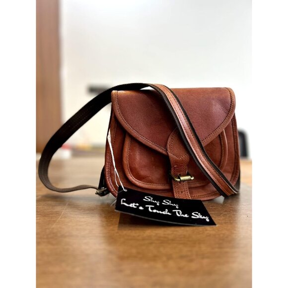 Women Leather Crossbody Bag Genuine Multi Pocket Vintage Travel Purse - Picture 8 of 8